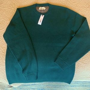 Taylor Stitch Double Knit Sweater in Forest. Brand new with tags attached.